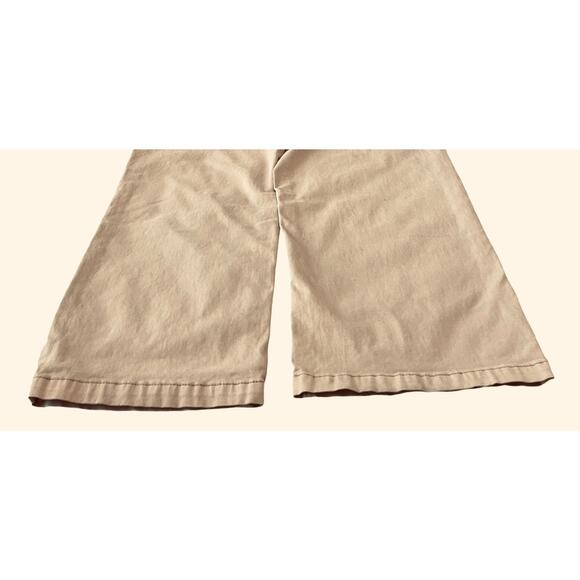 H&M HI-RISE, FLARED/BOOT CUT, KHAKI TROUSERS, WOMENS, 0 (TALL), BEIGE KHAKI - Picture 8 of 11